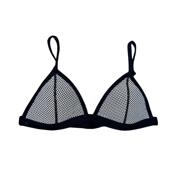 TRIANGL Bikini Top Women's Medium Mesh Ollie Neoprene Black Size Small - Picture 2 of 11